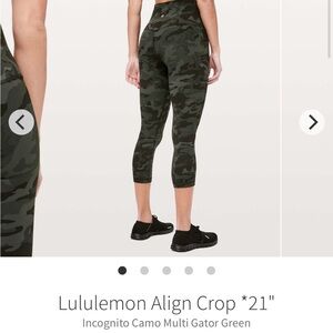 Lululemon Camo Align Crop Leggings